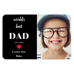 Werelds Beste Papa Ik Hou Van Jou Aangepaste Kinde Magneet