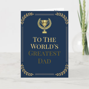 Werelds Beste Papa NavyBlue Vaderdag groet Kaart