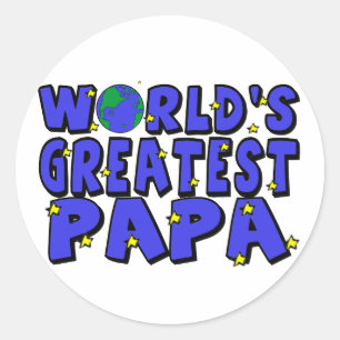 Werelds Beste Papa Ronde Sticker