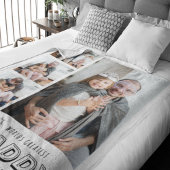 Werelds Beste Papa Trendy Fotostrip Fleece Deken