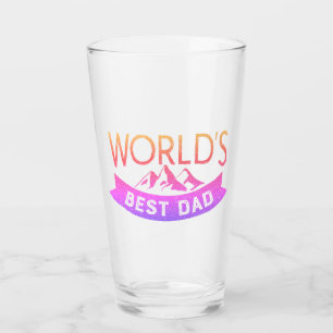 Werelds beste papa typografie glas