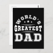 Werelds Beste Papa Typografie Vaderdag Cadeau Briefkaart (Voorkant / Achterkant)