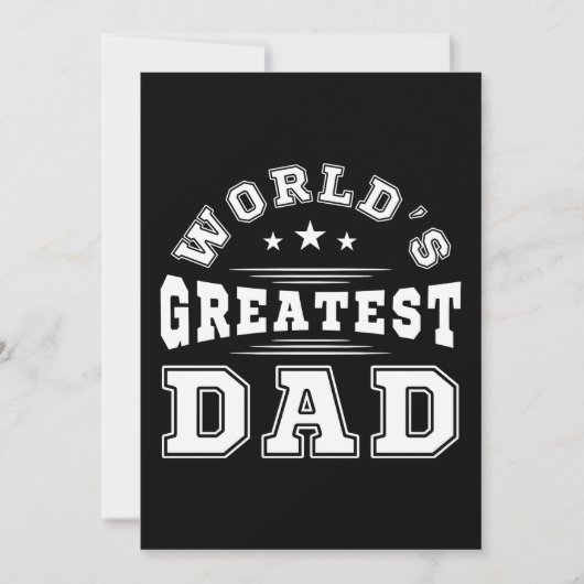 Werelds Beste Papa Typografie Vaderdag Geschenk Kaart (Voorkant)
