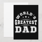 Werelds Beste Papa Typografie Vaderdag Geschenk Kaart (Voorkant / Achterkant)