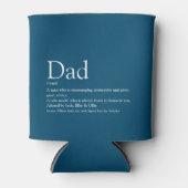 Werelds Beste Papa Vader Definitie Pret Blauw Blikjeskoeler (Voorkant)