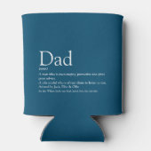 Werelds Beste Papa Vader Definitie Pret Blauw Blikjeskoeler (Achterkant)