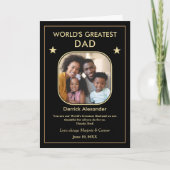 Werelds Beste Papa Vaderdag Foto Op Maat Kaart (Voorkant)