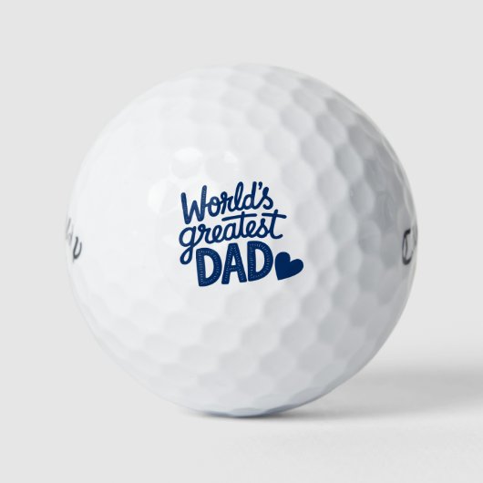 'Werelds Beste Papa' Vaderdag, Verjaardagscadeau Golfballen (Voorkant)