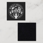 Werelds Beste Papa Vierkante Visitekaartje (Voorkant / Achterkant)