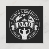 Werelds Beste Papa Vierkante Visitekaartje (Voorkant)