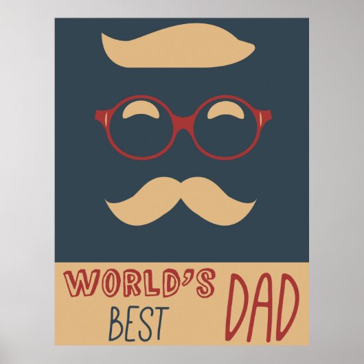 Werelds Beste Papa vintage poster (Voorkant)