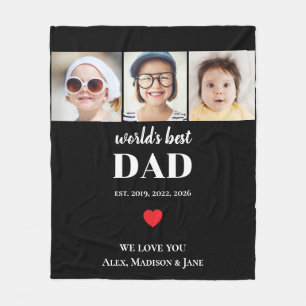Werelds Beste Papa We houden van jou 3 Kinderen Fo Fleece Deken