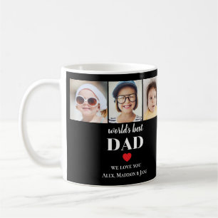 Werelds Beste Papa We houden van jou 3 Kinderen Fo Koffiemok