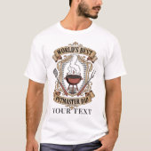 Werelds Beste Pitmaster Vader Retro BBQ Wapen Cust T-shirt (Voorkant)
