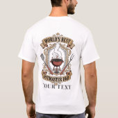 Werelds Beste Pitmaster Vader Retro BBQ Wapen Cust T-shirt (Achterkant)