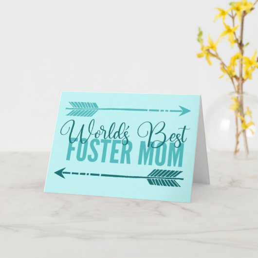 Werelds Beste Pleegmoeder Cute Moederdag Custom Kaart (Gele Bloem)