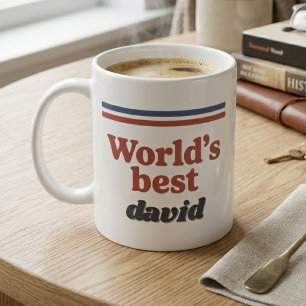Werelds Beste Retro Jaren 70 Naam Typografie Koffiemok