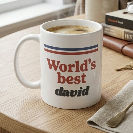 Werelds Beste Retro Jaren 70 Naam Typografie Koffiemok