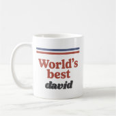 Werelds Beste Retro Jaren 70 Naam Typografie Koffiemok (Links)