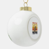 Werelds Beste Scheet Grappige Vader Beer Keramische Bal Ornament (Links)