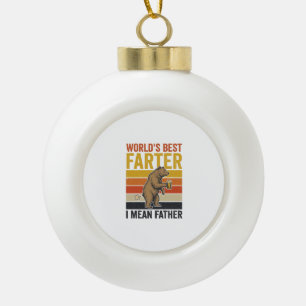 Werelds Beste Scheet Grappige Vader Beer Keramische Bal Ornament