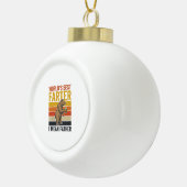 Werelds Beste Scheet Grappige Vader Beer Keramische Bal Ornament (Rechts)