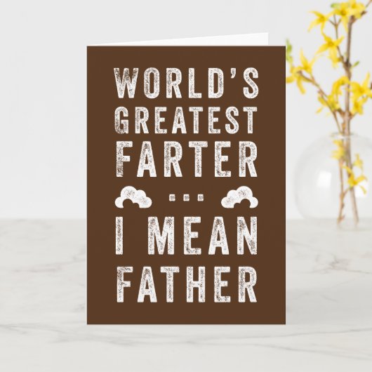 Werelds Beste Scheet Vaderdag Aangepaste Kleur Kaart (Gele Bloem)