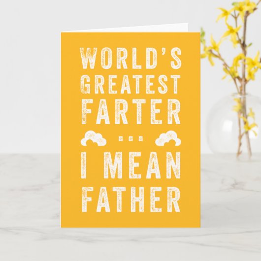 Werelds Beste Scheet Vaderdag Aangepaste Kleur Kaart (Gele Bloem)