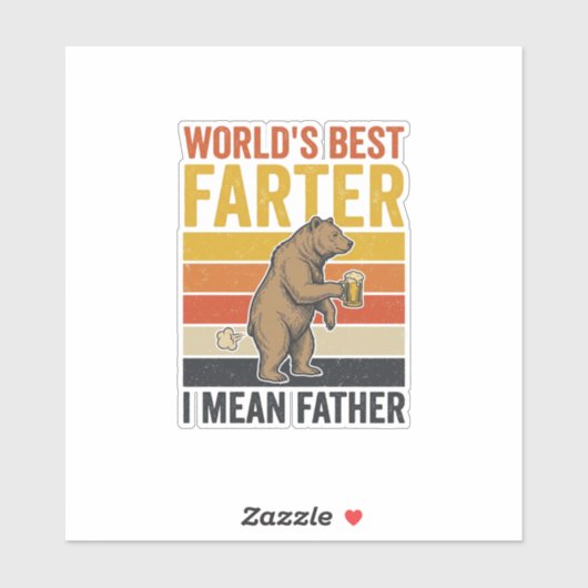 Werelds Beste Scheetgrappenmaker Vader Beer Sticker (Vel)