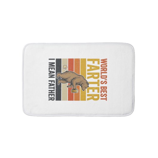 Werelds Beste Scheetgrappige Vaderbeer Badmat (Voorkant)