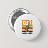 Werelds Beste Scheetgrappige Vaderbeer Ronde Button 5,7 Cm (Voorkant /achterkant)