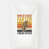 Werelds Beste Scheetgrappige Vaderbeer Spandoek (Verticaal)