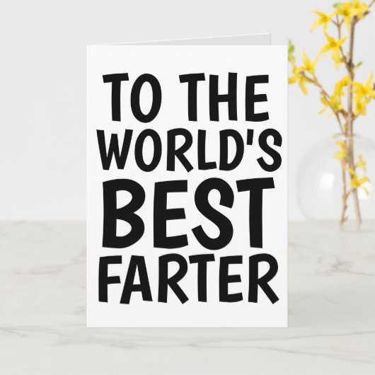 WERELDS BESTE SCHEETLATER VADER FUNNY ANYTIME KAAR KAART (Gele Bloem)