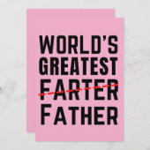 WERELDS BESTE SCHEETLATER - VADER - VADERDAG FEESTDAGENKAART (Voorkant / Achterkant)