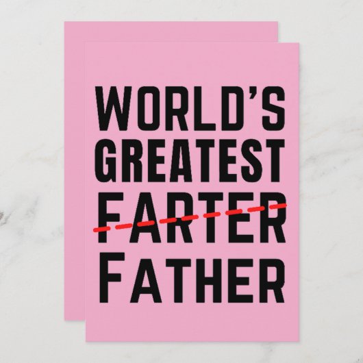 WERELDS BESTE SCHEETLATER - VADER - VADERDAG FEESTDAGENKAART (Voorkant / Achterkant)