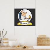 WERELDS BESTE SCHOOLHOOFDEN CARTOON POSTER (Keuken)
