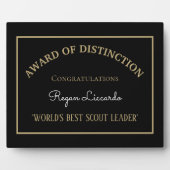Werelds Beste Scout Leider Plaquette Fotoplaat (Voorkant)