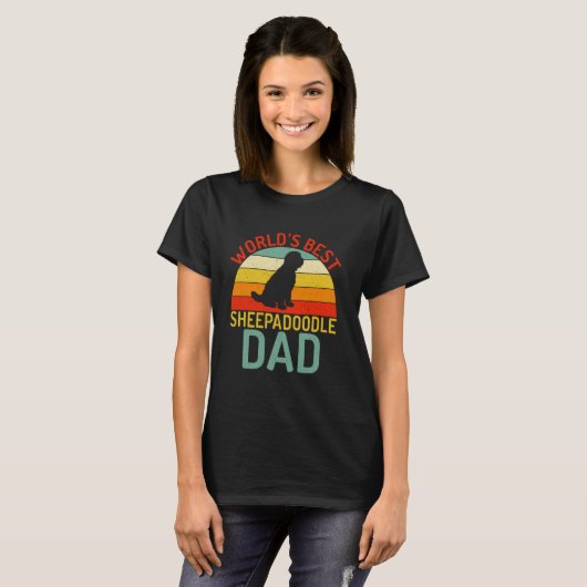 Werelds beste Sheepadoodle Dad Sheepadoodle T-shirt (Voorkant volledig)