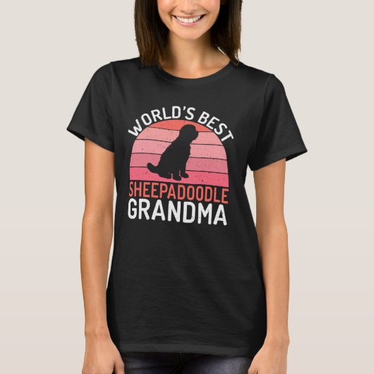 Werelds beste Sheepadoodle Oma Sheepadoodle T-shirt (Voorkant)