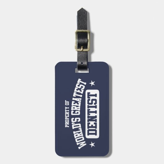 Werelds Beste Tandarts Bagagelabel (Voorkant verticaal)