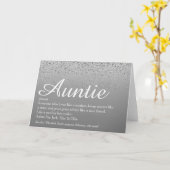 Werelds Beste Tante Oom Definitie Script Zilver Kaart (Gele Bloem)