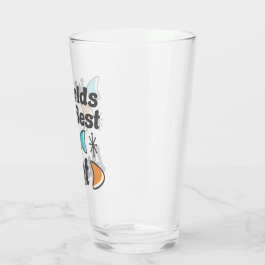 Werelds beste tante retro glas (Links)