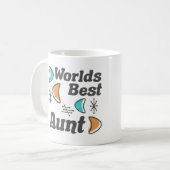 Werelds beste tante retro koffiemok (Voorkant links)