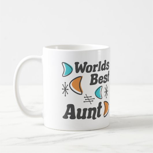 Werelds beste tante retro koffiemok (Links)