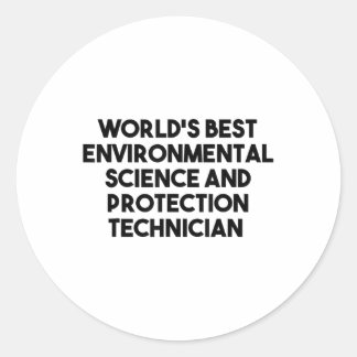 Werelds beste technologie voor milieubescherming ronde sticker