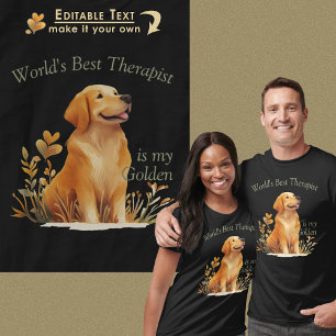 Werelds beste therapeut is Golden Retriever Dog T-shirt