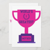 Werelds beste uitnodiging voor Moederdag (Voorkant / Achterkant)