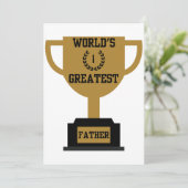 Werelds Beste Uitnodiging voor Vaderdag (Staand voorkant)