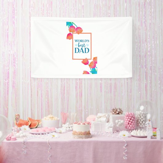 Werelds beste vader Beste vader dag cadeau Spandoek (Feest)