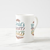 Werelds Beste Vader Bone China Mok (Voorkant rechts)